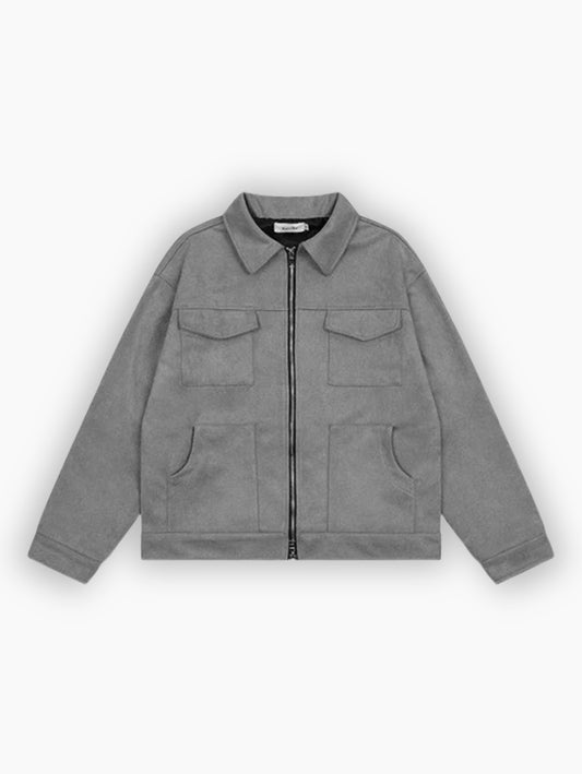 Veste Suède Grise