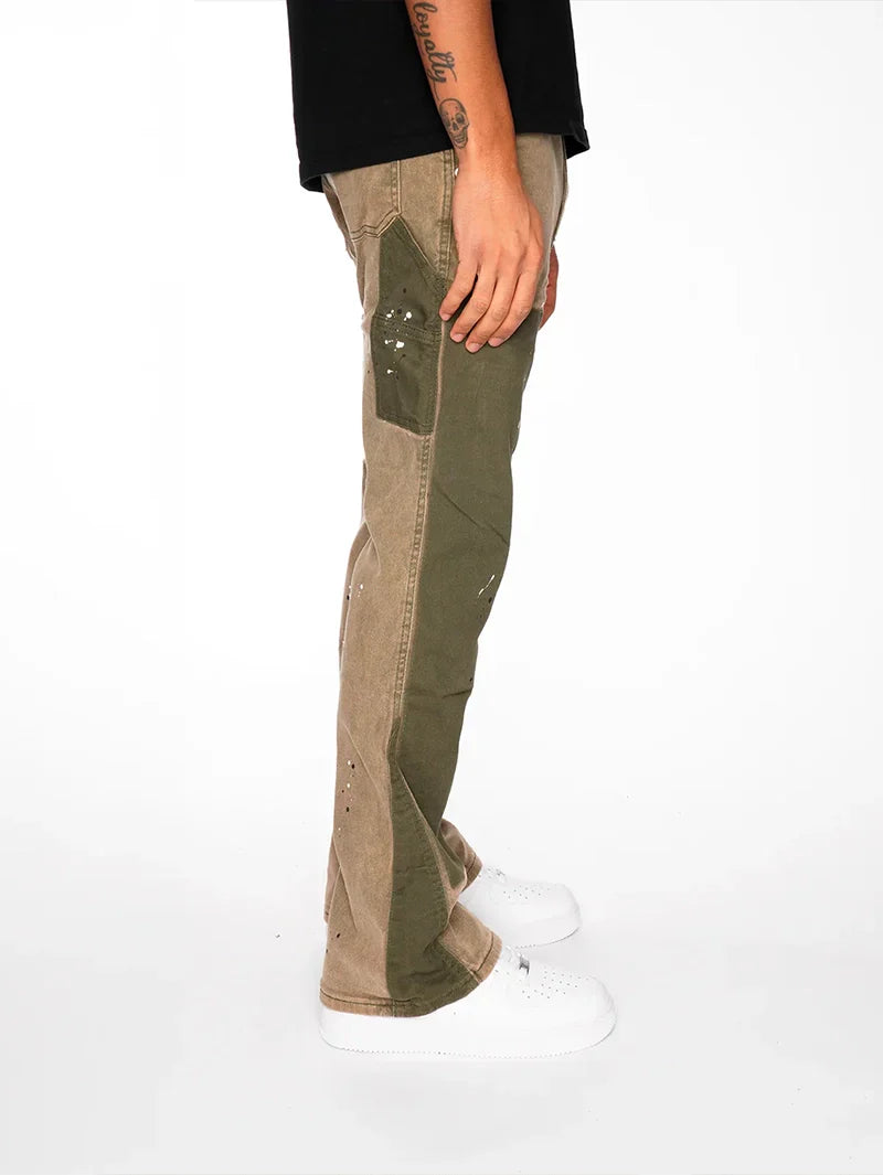 FLARE JEAN "Brown Accent"