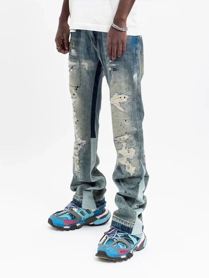 FLARE JEAN "Paint Splash"