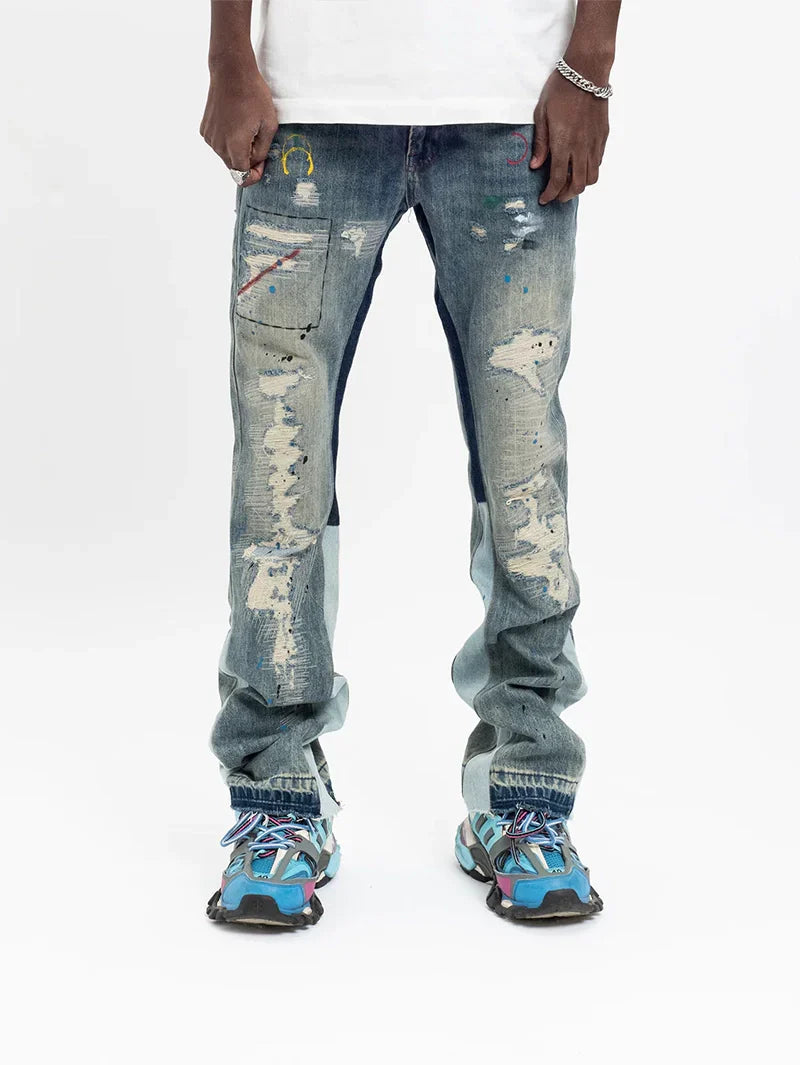 FLARE JEAN "Paint Splash"