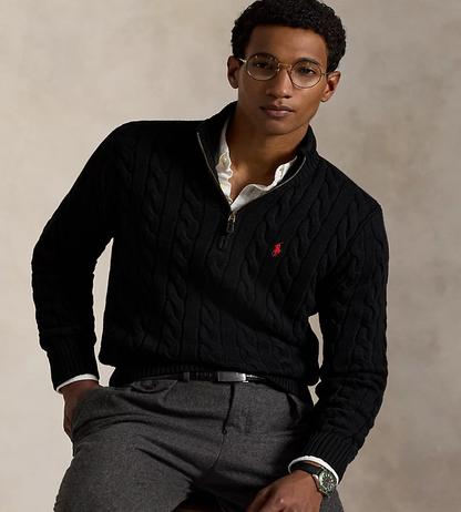 Polo Ralph Lauren Cable-Knit Half-Zip Sweater