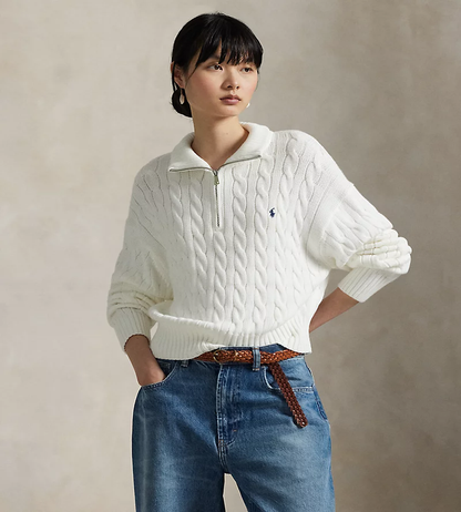 Polo Ralph Lauren Cable-Knit Half-Zip Sweater